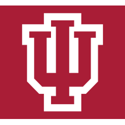 10k White Gold Indiana University Hoosiers School Letters Logo Post Earrings