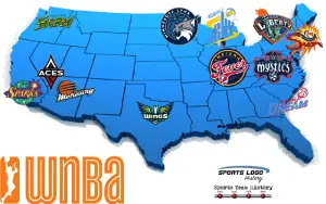 wnba teams map team logos logo sports their located current near play games they city
