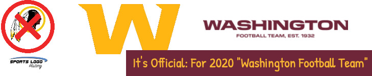 It's Official For 2020 "Washington Football Team"  Sports Logo History