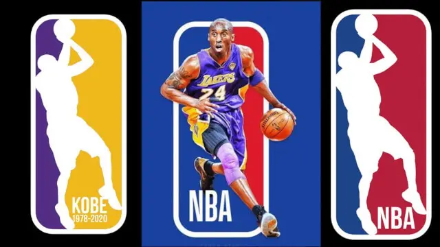 NBA Logo as Kobe Bryant