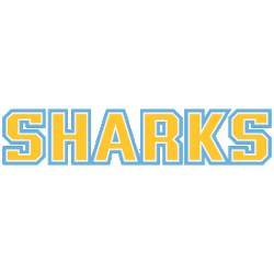 LIU Sharks Wordmark Logo 2019 - Present