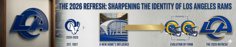 The 2026 Refresh: Sharpening the Identity of Los Angeles Rams | Logo History Rams New Logo in 2026