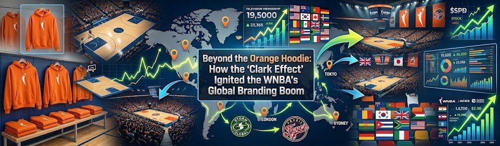 Featured image for “Beyond the Orange Hoodie: How the ‘Clark Effect’ Ignited the WNBA’s Global Branding Boom”