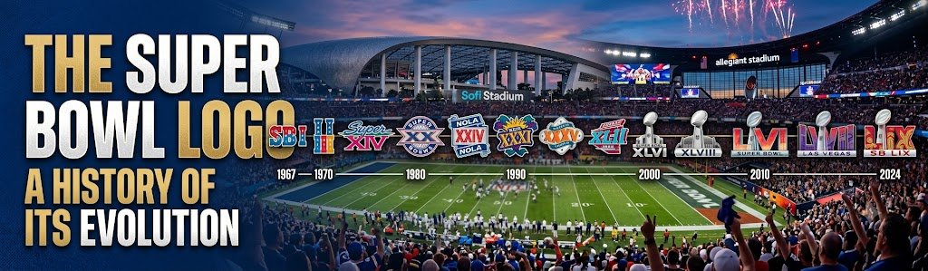 SPORTS LOGO HISTORY | Logo History Featured image for “The Super Bowl Logo: A History of Its Evolution”