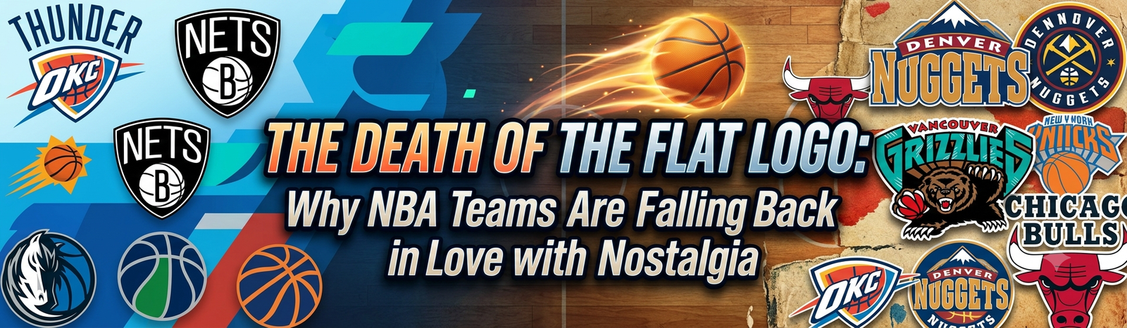 SPORTS LOGO HISTORY | Logo History Featured image for “The Death of the Flat Logo: Why NBA Teams Are Falling Back in Love with Nostalgia”