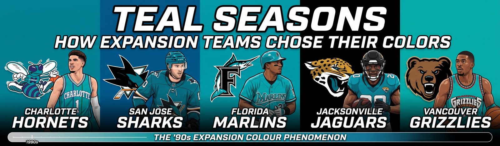 SPORTS LOGO HISTORY | Logo History Featured image for “Teal Seasons: How Expansion Teams Chose Their Colors”